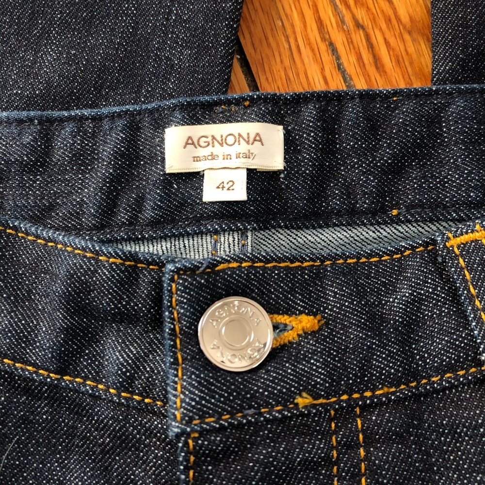 Agnona Trouser Jeans a designer Jeans Made In Italy Japanese Denim Jeans - Picture 4 of 9